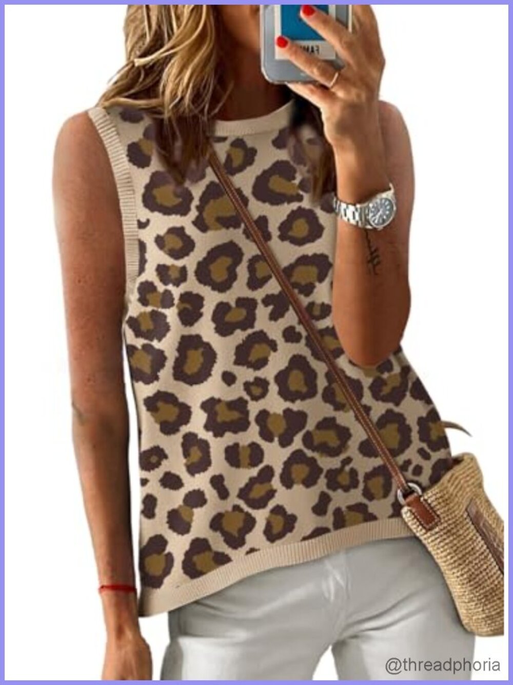 Knitted Striped High Neck High Low Tank Top Sleeveless Summer Casual Loose